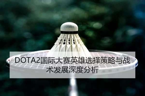 DOTA2国际大赛英雄选择策略与战术发展深度分析